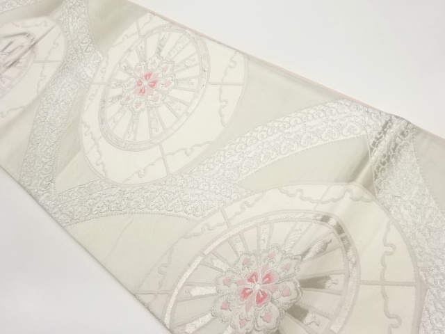 源氏車に華文模様織出し袋帯